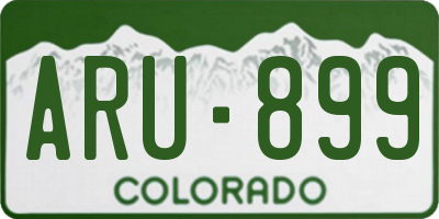 CO license plate ARU899
