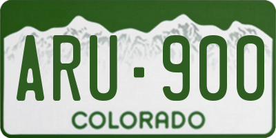 CO license plate ARU900