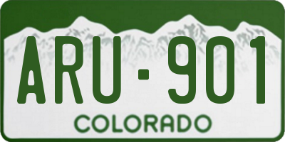 CO license plate ARU901