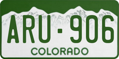 CO license plate ARU906
