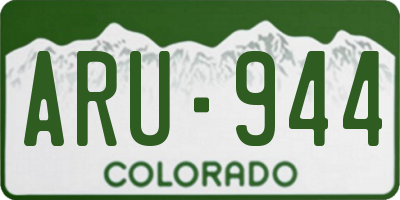 CO license plate ARU944