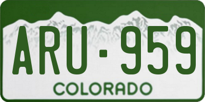 CO license plate ARU959