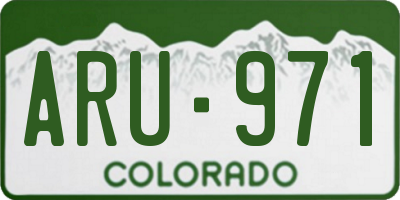 CO license plate ARU971
