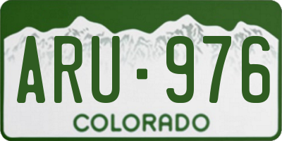 CO license plate ARU976