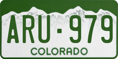 CO license plate ARU979
