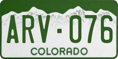 CO license plate ARV076