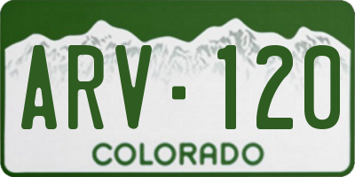 CO license plate ARV120