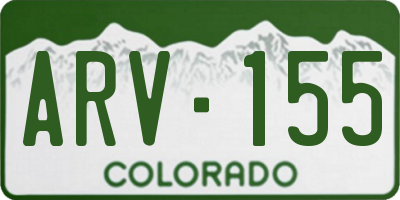 CO license plate ARV155