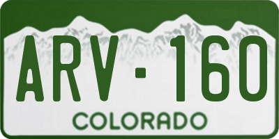 CO license plate ARV160