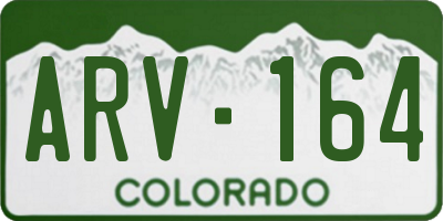 CO license plate ARV164