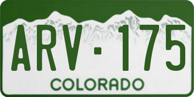 CO license plate ARV175