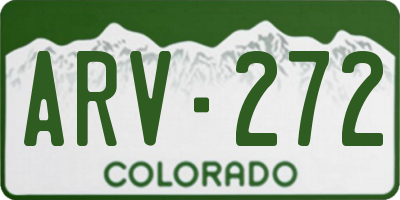 CO license plate ARV272