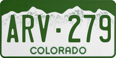 CO license plate ARV279