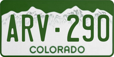 CO license plate ARV290