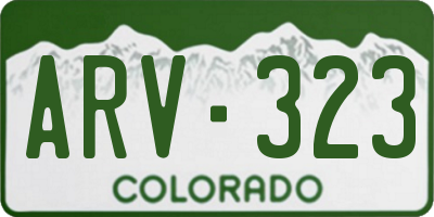 CO license plate ARV323