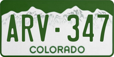 CO license plate ARV347