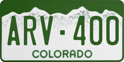 CO license plate ARV400