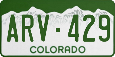 CO license plate ARV429
