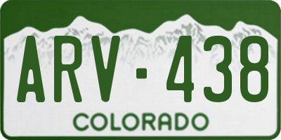 CO license plate ARV438