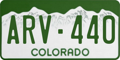 CO license plate ARV440