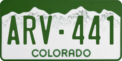 CO license plate ARV441