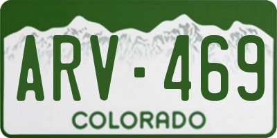 CO license plate ARV469