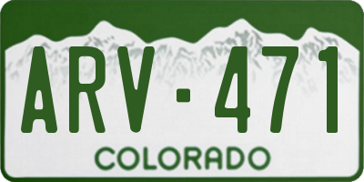 CO license plate ARV471