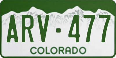 CO license plate ARV477