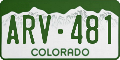 CO license plate ARV481