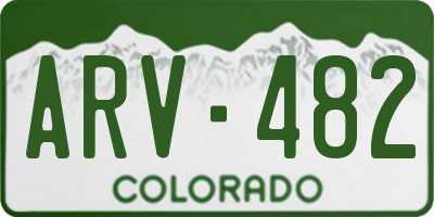 CO license plate ARV482