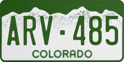 CO license plate ARV485
