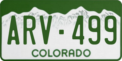 CO license plate ARV499