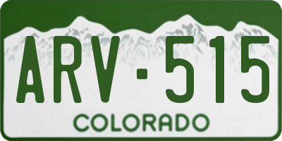 CO license plate ARV515