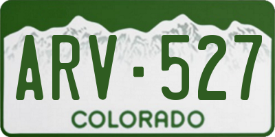 CO license plate ARV527