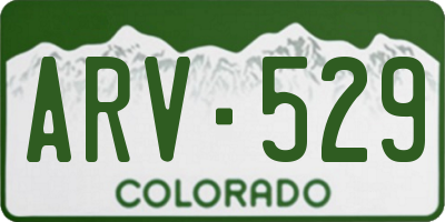 CO license plate ARV529