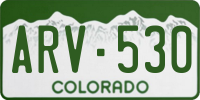 CO license plate ARV530