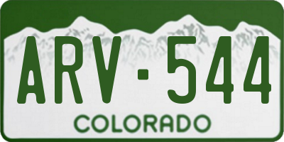 CO license plate ARV544