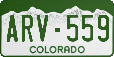 CO license plate ARV559