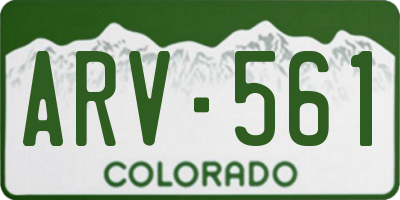 CO license plate ARV561