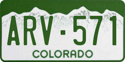 CO license plate ARV571