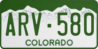 CO license plate ARV580