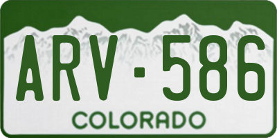 CO license plate ARV586