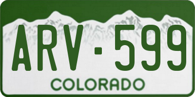 CO license plate ARV599