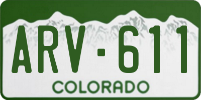 CO license plate ARV611