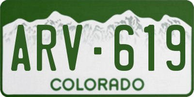CO license plate ARV619