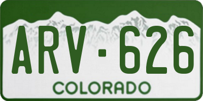 CO license plate ARV626