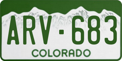 CO license plate ARV683