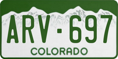 CO license plate ARV697