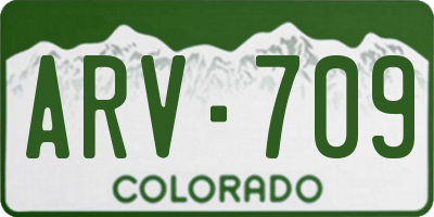CO license plate ARV709