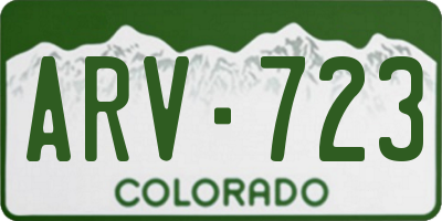 CO license plate ARV723